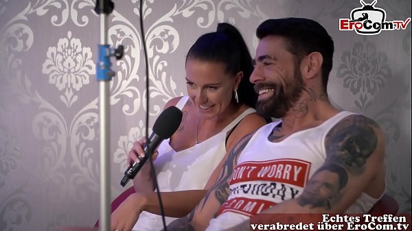 German Street Casting Hotwife Threesome